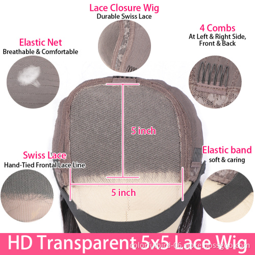 deep wave closure Wigs 30 32 Inch Curly Human Hair For Black Women pre plucked wig 5x5 deepwave Hd Lace Wig